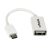 Startech 5-Inch Micro Usb To Usb Male To Female Otg Host Adapter White